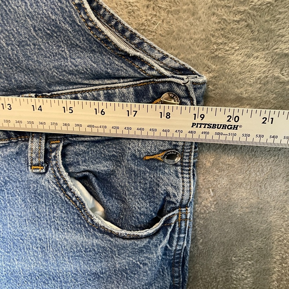 Universal Thread Women Denim Bib Overalls 14 Tapered 90s Grunge Y2K Effortless - Picture 8 of 12